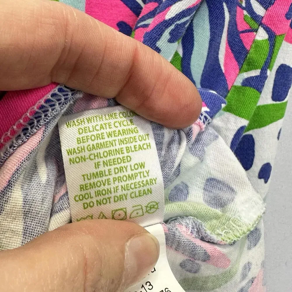 Lilly Pulitzer Size‎ M/8 Floral Top Bundle Pink Green Resort Spring Boho - Picture 5 of 9